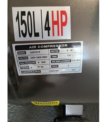 COMPRESOR ZEPPELIN 150LT