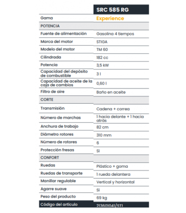 MOTOAZADA 4,6 CV STIGA