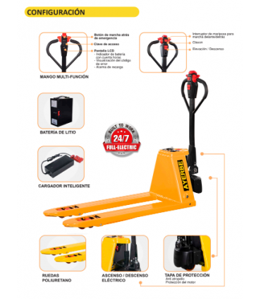 TRANSPALETA ELÉCTRICA 2.000 KG