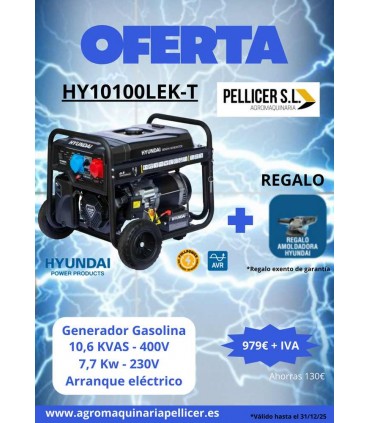 GENERADOR HYUNDAI HY10100LEK-T 400V (10´6 KVA)
