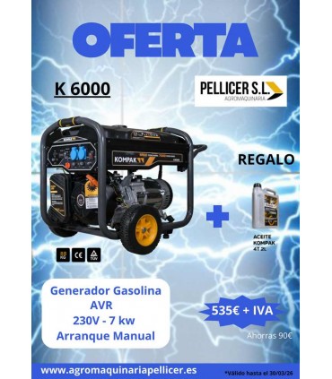 GENERADOR KOMPAK KP-K6000 230V (7 KW)