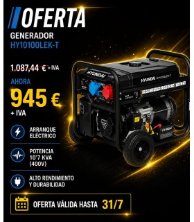 GENERADOR HYUNDAI HY10100LEK-T 400V (10´6 KVA)