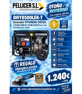 GENERADOR HYUNDAI 400V (8KVA)