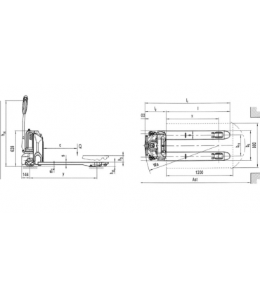 TRANSPALETA ELÉCTRICA 2000KG