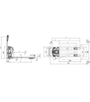 TRANSPALETA ELÉCTRICA 1200KG