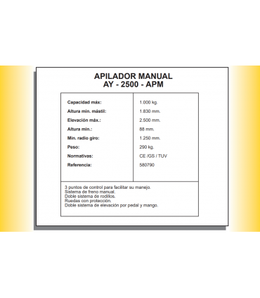 APILADOR HIDRÁULICO AYERBE "2500"