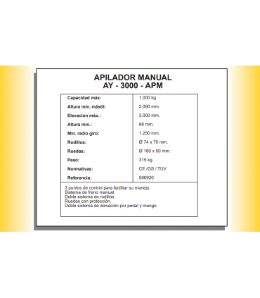 APILADOR HIDRÁULICO AYERBE "3000"