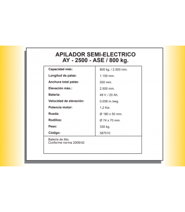 APILADOR SEMI-ELÉCTRICO AYERBE "2500"