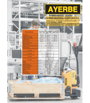 TRANSPALETA ELÉCTRICA 2000KG