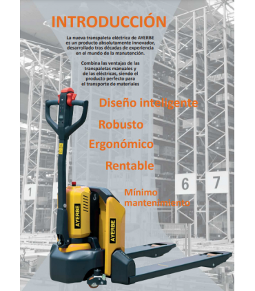 TRANSPALETA ELECTRICA "CORTA" 1500 KG