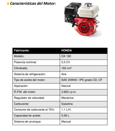 GENERADOPR HONDA 3800H-MN 230V (3,8 KW)