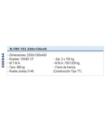 REMOLQUE DE DOS EJES - TRF