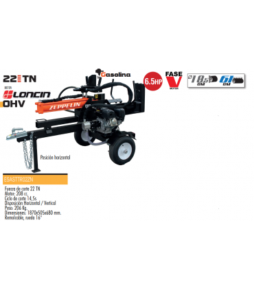 RAJADORA DE LEÑA AUTÓNOMA CON MOTOR