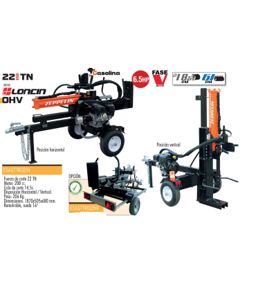 RAJADORA DE LEÑA AUTÓNOMA CON MOTOR